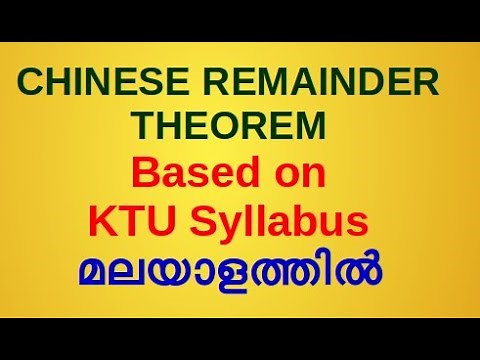 chinese remainder theorem