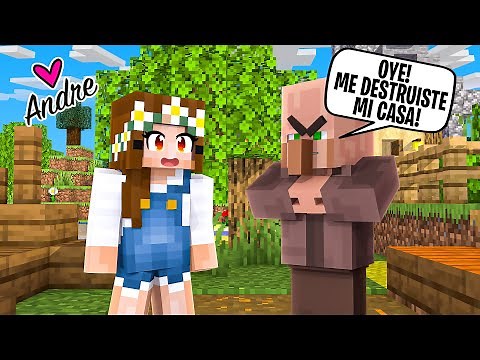 Minecraft pero le destruyo la casa a unos aldeanos por accidente!