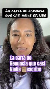 La carta de renuncia #autosabotaje #Habitos #Disciplina #Mentalidad #ConductaHumana