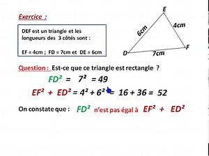Contraposée du Théorème de Pythagore | Triangle n'est pas Rectangle