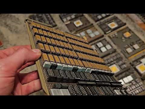 Unearthing Gold: Exploring the Remarkable Design of Early Vintage 1980s IBM Mainframe Boards & CPU's
