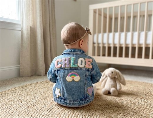 Patch Denim Jacket for Toddler Girl Custom Name Jean Jacket Personalized Easter Gift for 2 Year Old Girl Toddler Custom Gift for Baby Girl - Etsy
