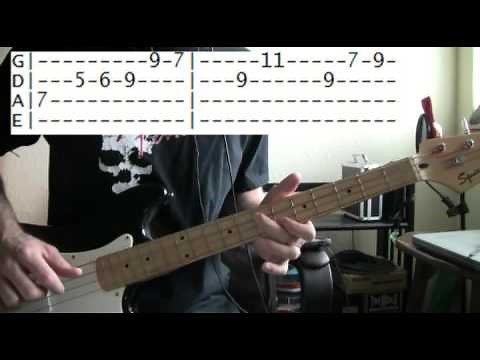 Beatles Day Tripper Bass Guitar Lesson with Tab