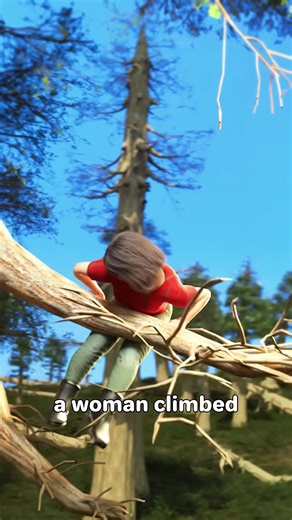 A woman lives in a big tree😨