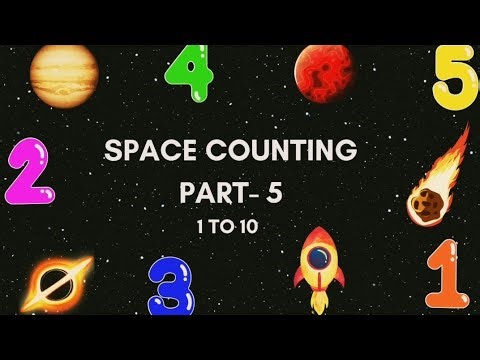 Space objects counting 1 to 10 || Counting space object || #spacecounting