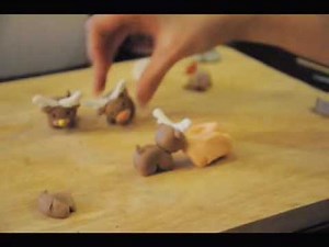 xmas baking reindeer fondant tutorial