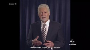 TREBEK GIVES UPDATE: “Jeopardy!” host Alex Trebek shared an update on his fight against stage 4 Pancreatic cancer, saying he has continued to receive treatment and his “numbers are good.” David Muir reports. https://abcn.ws/2Ws4Dac | ABC World News Tonight with David Muir