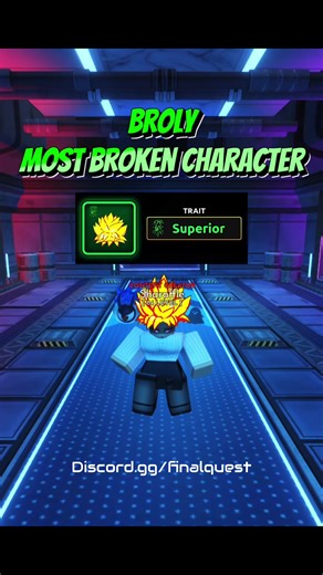 Broly legendary warrior wjtb the superior best trait most overpowered character in anime final quest new update roblox #robloxfyp #roblox #robloxgame #anime #dragonball