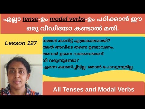 English Grammar Full Course in Malayalam Lesson 127 | Tenses and Modal Verbs Malayalam Class