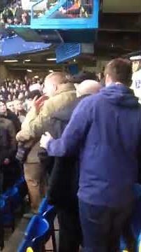 West Ham fans fighting vs Chelsea