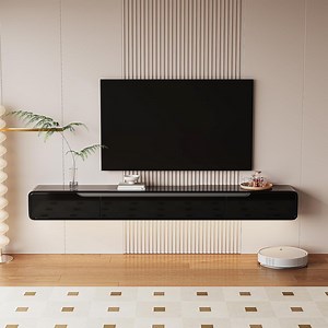 FloatiCasa 47-Inch Floating TV Stand, Wall-Mounted Entertainment Center, High Gloss, for TVs up to 50"