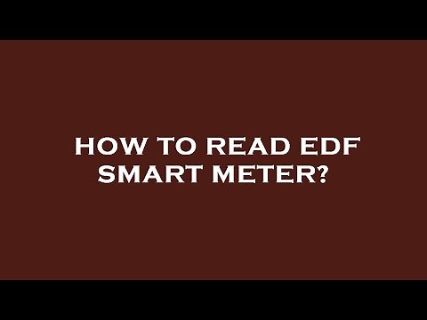 How to read edf smart meter?