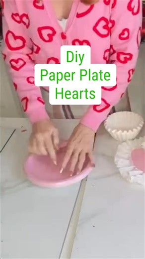 Let’s create cute hearts using paper plates🩷 | Olivia's Romantic Home DIY