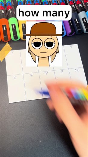 Drawing Sprunki with Posca Markers