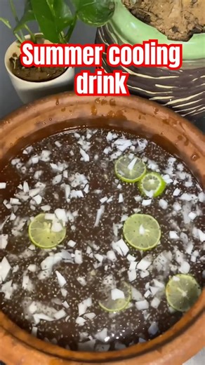 Summer Cooling Drink | Gond Katira | Coconut water | Chia seeds | low calorie drinks recipes