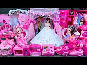 Satisfying with Unboxing Barbie Princess Wedding Dress Up Wardrobe & Bedroom ASMR | Review Toys
