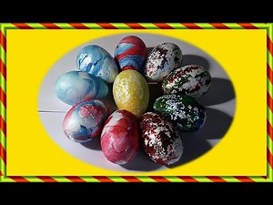 Húsvéti dekoráció: Csillámos és körömlakkos díszítésű tojás / DIY