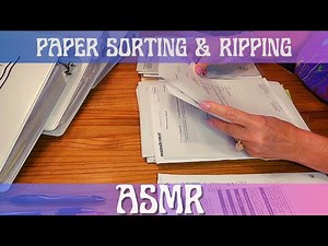 ASMR Paper Sorting and Ripping - No Talking