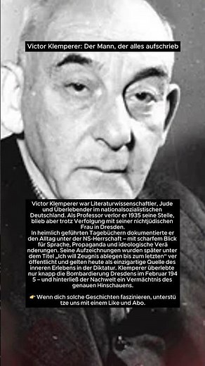 Victor Klemperer: Der Mann, der alles aufschrieb