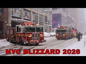 FDNY im Blizzard NYC – Heavy Snowstorm in New York City 23.02.2026