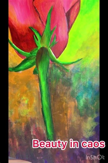 Flower painting / rose painting / abstract easy art