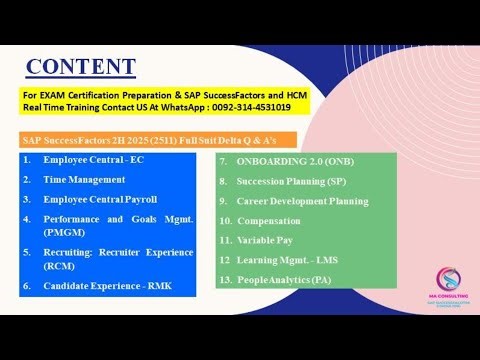 SAP SuccessFactors Stay Current 2H 2025 (2511) Full Suit Latest Delta Exam Q & A's