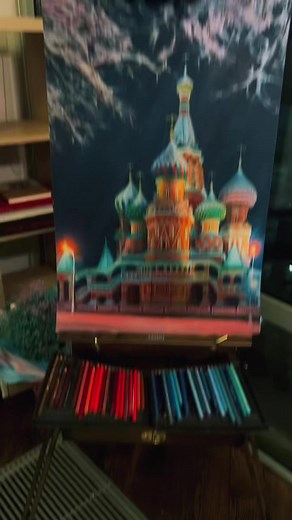 Red Square Drawing in Moscow