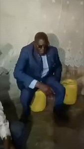 Education CS George Magoha sits on a jerrycan in a home in Nakuru as he conducts a mop up exercise to ensure 100 per cent transition. | KTN News Kenya