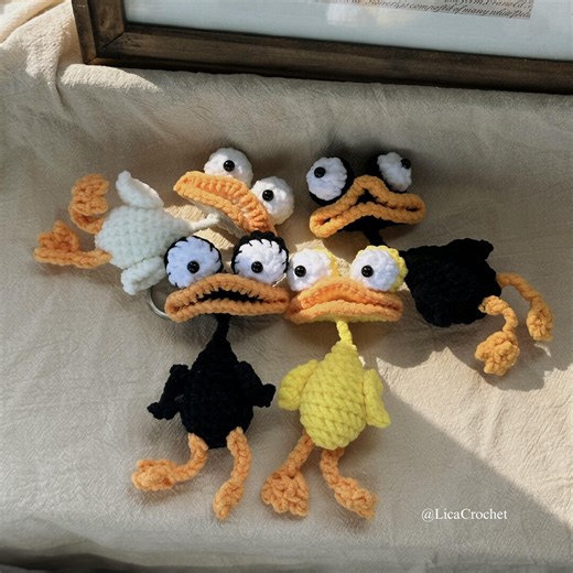 Funny Angry Duck Crochet Keychain, Meme Amigurumi Plush Toy - Etsy