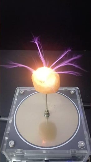 50 000 Volts Tesla Coils With Snack Ball 🔥
