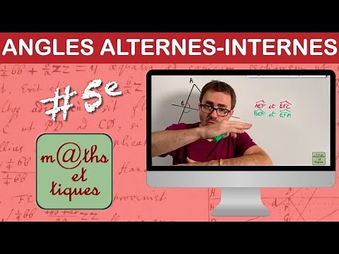 Reconnaître des angles alternes-internes - Cinquième