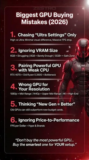 Biggest GPU Buying Mistakes in 2026 🚫 Don’t Waste Money on Your Graphics Card!