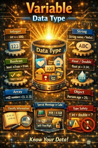 Simple data types of a variable #computereducation