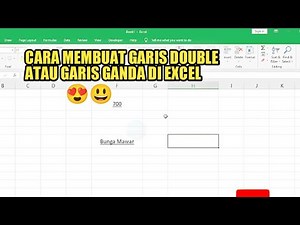 CARA MEMBUAT GARIS DOUBLE ATAU GARIS GANDA DI EXCEL