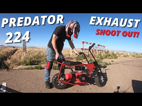 Predator 224 Exhaust trumpet vs RLV muffler vs header pipe