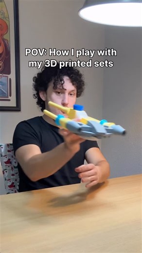 BrickHyk on Instagram: "Star wars N1 Naboo starfighter- 3D printed bricks set. Stl file of this set is available on my website @cults3d #starwars #3d #lego #afol #viral"