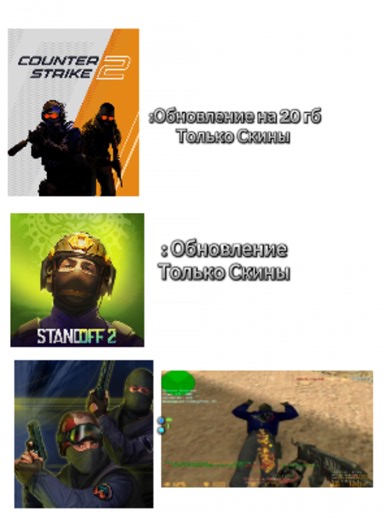 Counter Strike 1.6 vs CS 2 и Standoff 2 Обновление Сравнение , Какие обновление Лучше? #cs #cs16 #axe_league #counterstrike #cs2 #стендофф #стендофф2топчик🥵👿😈