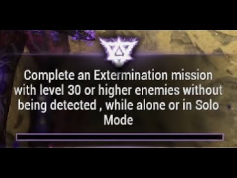 Complete an extermination without being detected - Warframe Riven Challenge