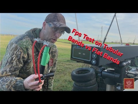 Power differences between flat and tubular Bands on a slingshot rifle