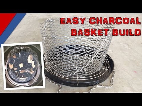 Easy No-Weld Charcoal Basket for your Drum Smoker