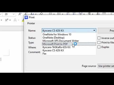 How to add print to pdf in printer list options