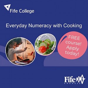 🥘 🍳 🍽️ Get ready to spice up your cooking skills and chop your grocery bills with our Everyday Numeracy with Cooking course! On this 10-week course you’ll gain the confidence to cook healthier and more budget-friendly meals for your family whilst learning simple number skills to help you manage your personal finances . Sign up today. It's completely FREE! https://bit.ly/3UJ6Nzc #HealthyCooking #NumeracySkills #CookingCourse | Fife College