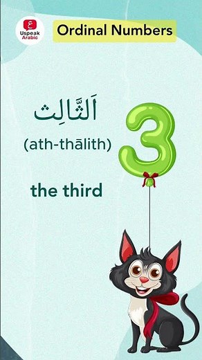 Learn Ordinal Numbers in Arabic #arabiclanguage #arabic #learnarabic #speakarabic #arab