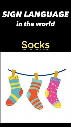 [World Sign Languages] How to Sign 'Socks' in 5 Different Countries #signlanguage #Shorts #Socks