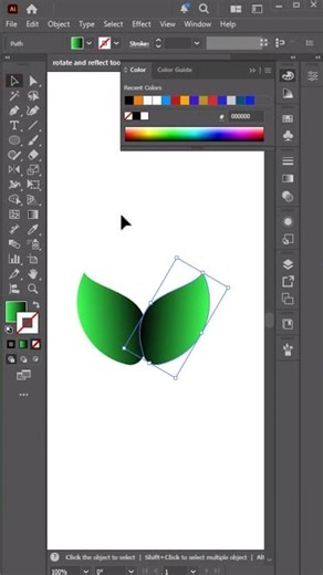 Illustrator Reflect Tool 🌿 | #Shorts
