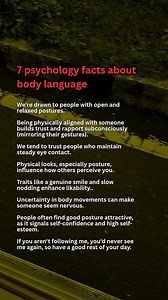 7 psychology facts about body language..... | Daily Thoughts Studio