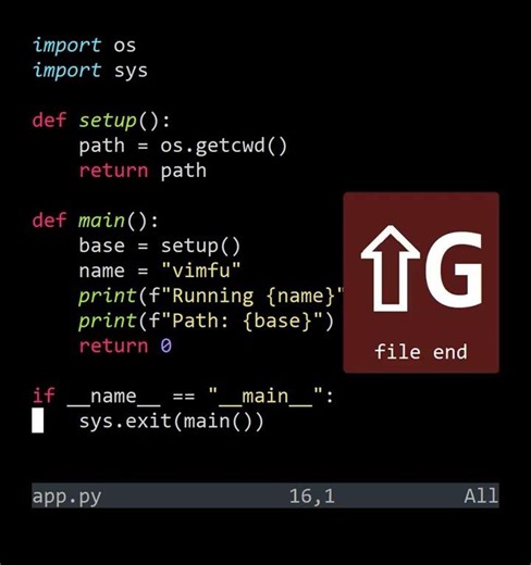 VimFu — Go to Top of File