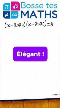 Sans calculatrice ! #shorts #maths #equation #astuce