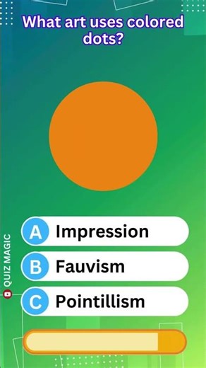 What art uses colored dots? DKVDE #QuizMagic #ViralQuiz
