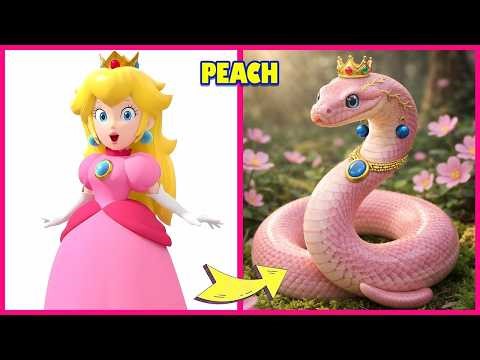 🍄The Super Mario Galaxy Movie as SNAKES 🐍 Guess The Voice Quiz: Mario, Yoshi, Peach, Bowser🎮